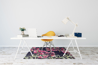 Office chair mat watercolor Flowers