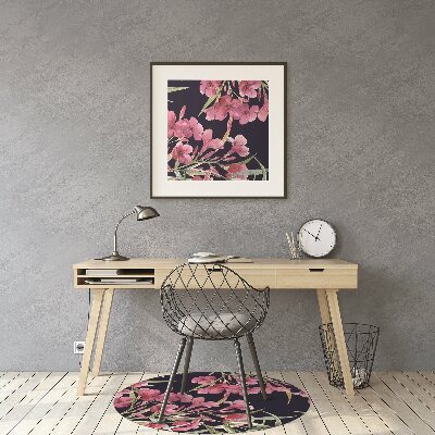 Office chair mat watercolor Flowers