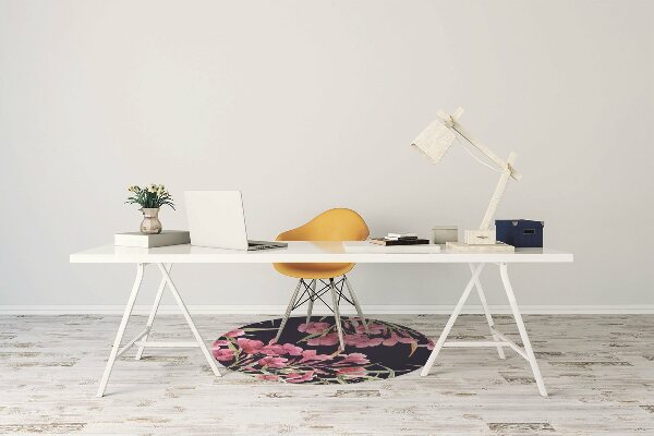 Office chair mat watercolor Flowers