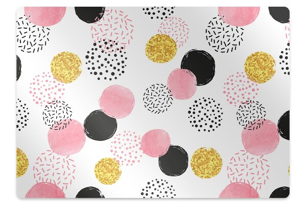 Chair mat geometric dots