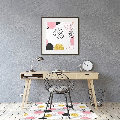 Chair mat geometric dots