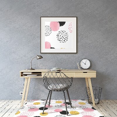 Chair mat geometric dots