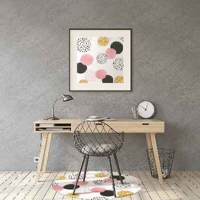Chair mat geometric dots