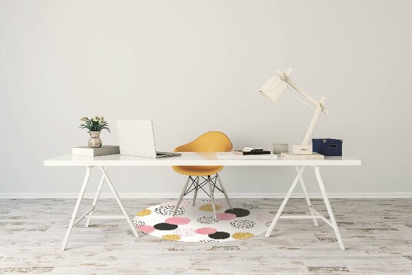 Chair mat geometric dots