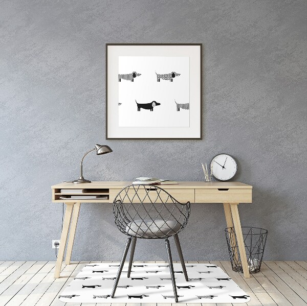 Office chair mat dachshunds