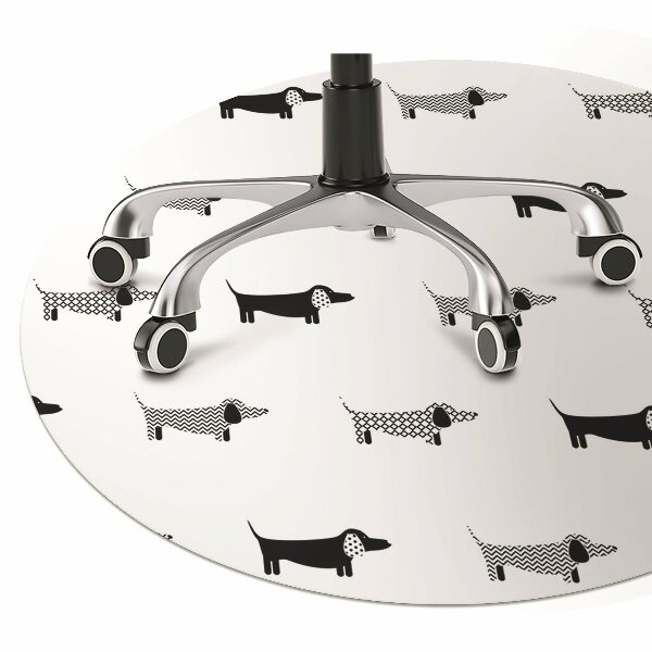 Office chair mat dachshunds