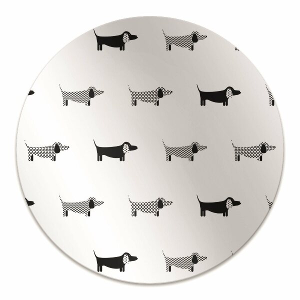 Office chair mat dachshunds