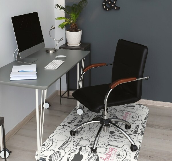 Office chair mat kitchen motives