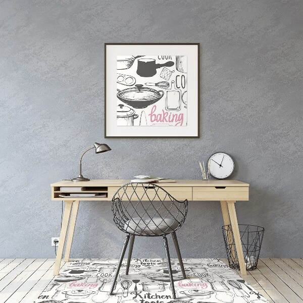 Office chair mat kitchen motives