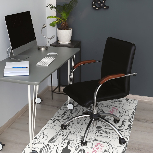 Office chair mat kitchen motives
