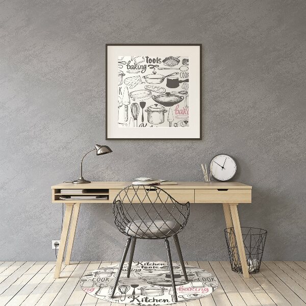 Office chair mat kitchen motives