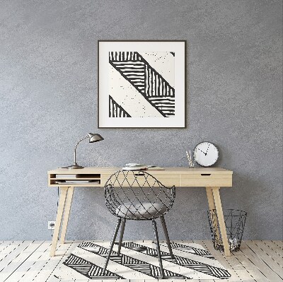 Desk chair mat ethnic pattern