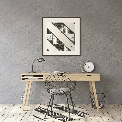 Desk chair mat ethnic pattern