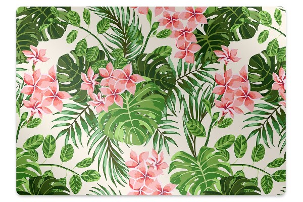 Desk chair mat flowers hawaii