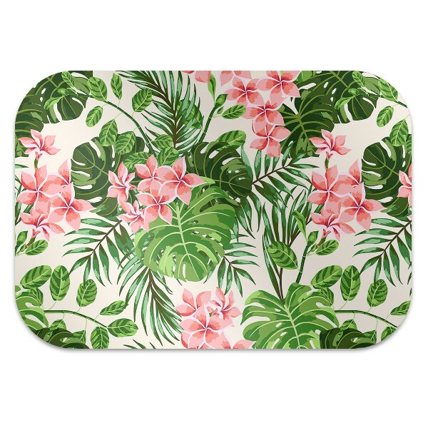 Desk chair mat flowers hawaii