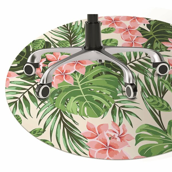 Desk chair mat flowers hawaii