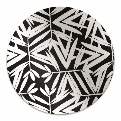 Office chair mat Black-and-white pattern