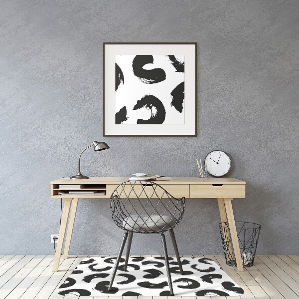 Chair mat brush strokes
