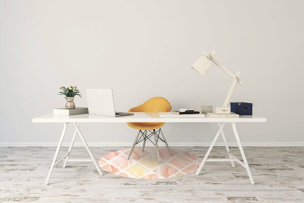 Chair mat floor panels protector ruby shape