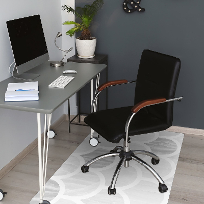 Desk chair mat scallops