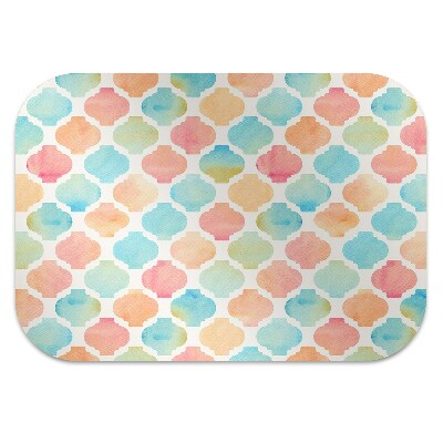 Desk chair mat colorful pattern