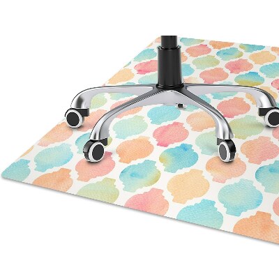 Desk chair mat colorful pattern