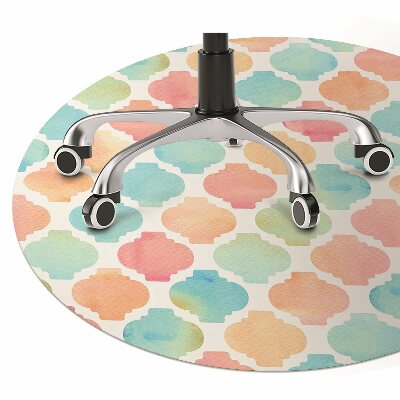 Desk chair mat colorful pattern