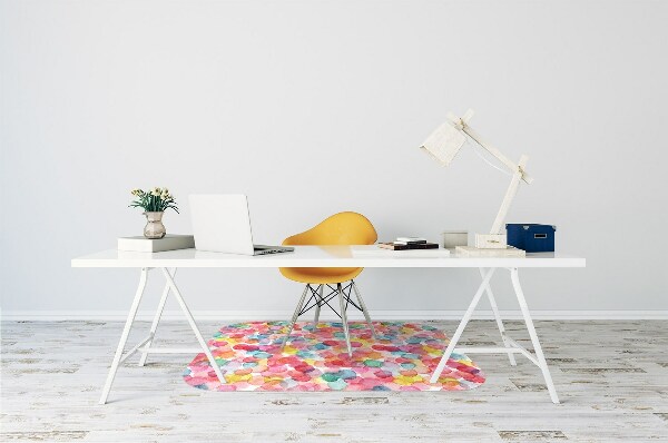 Chair mat floor panels protector colorful bubbles