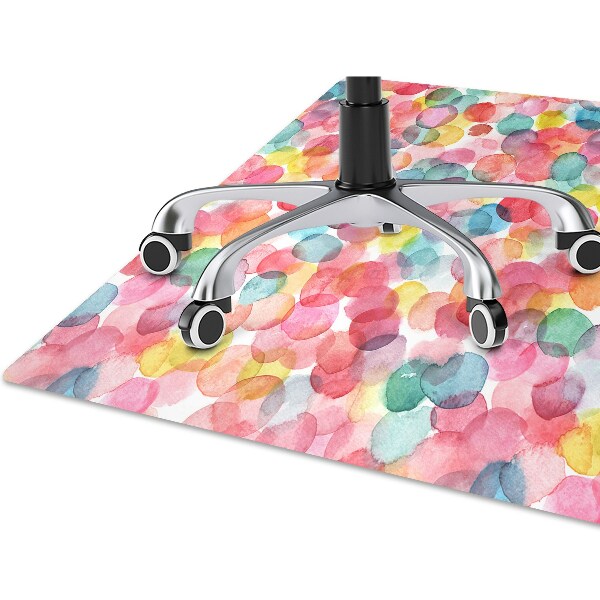 Chair mat floor panels protector colorful bubbles