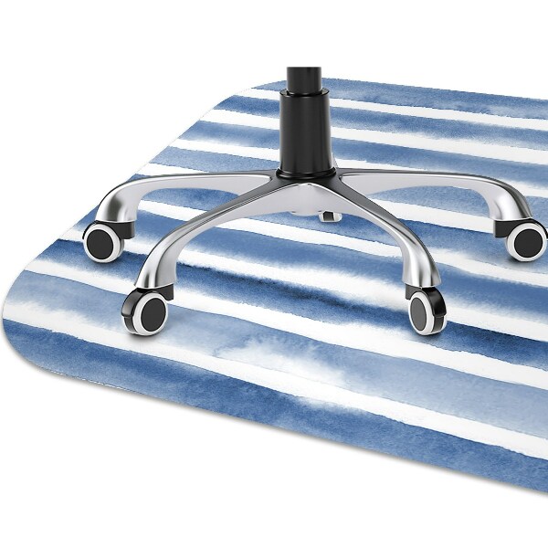 Office chair mat watercolor stripes