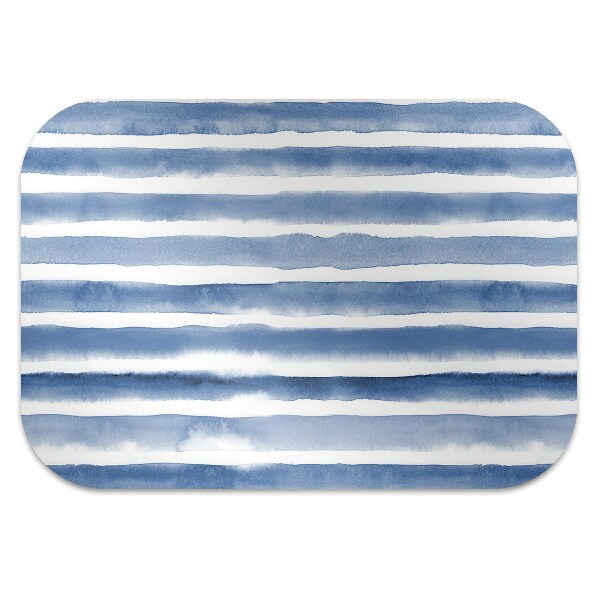 Office chair mat watercolor stripes
