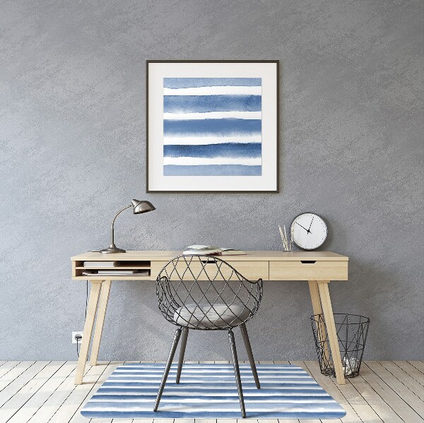 Office chair mat watercolor stripes