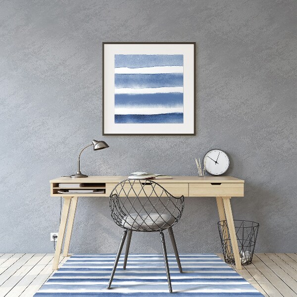 Office chair mat watercolor stripes