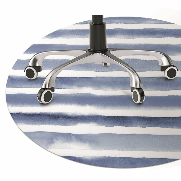 Office chair mat watercolor stripes