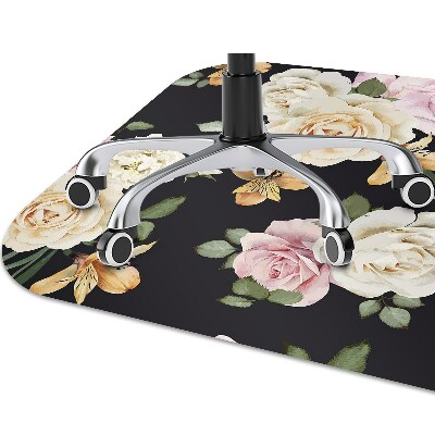 Computer chair mat Vintage roses