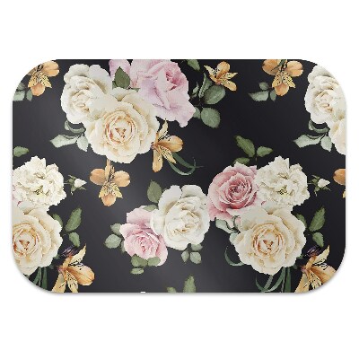 Computer chair mat Vintage roses