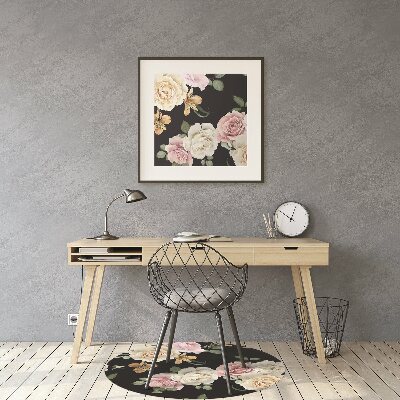 Computer chair mat Vintage roses