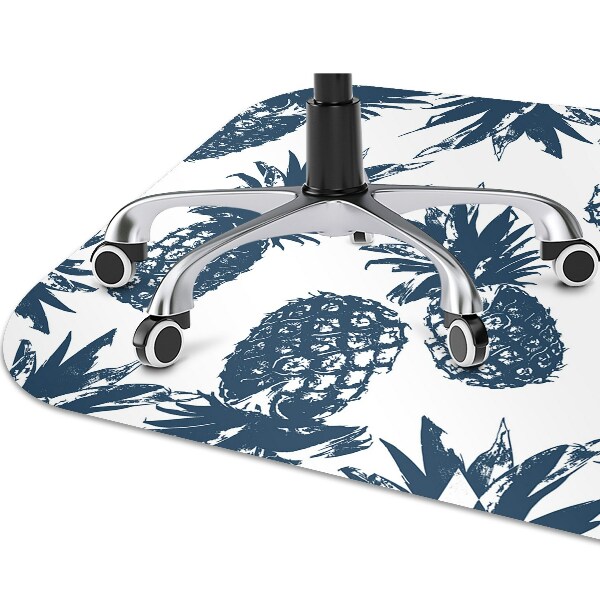 Desk chair mat gray pineapples