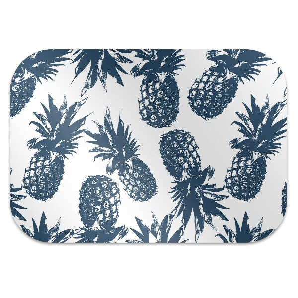 Desk chair mat gray pineapples