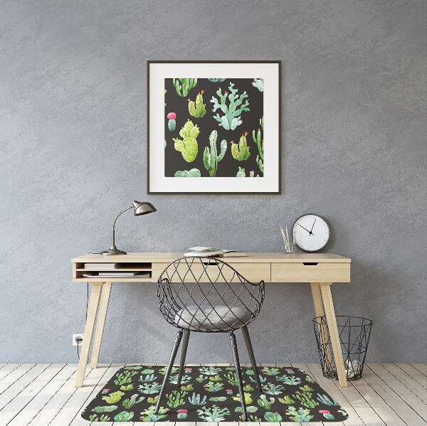 Chair mat floor panels protector The tiny cacti