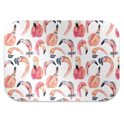 Chair mat floor panels protector crazy Flamingos