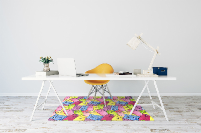 Office chair mat happy cats