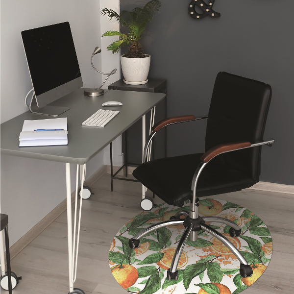 Office chair floor protector Oranges