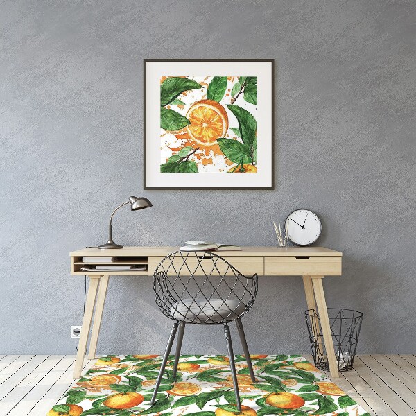 Office chair floor protector Oranges