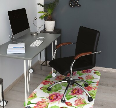 Office chair mat The leaves of lotus flowers