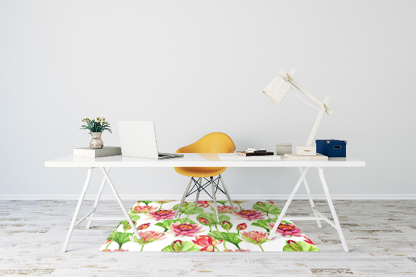 Office chair mat The leaves of lotus flowers