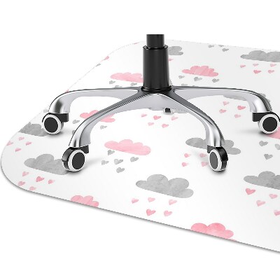 Desk chair floor protector Minimalist clouds