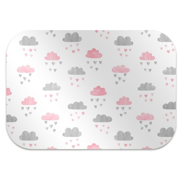 Desk chair floor protector Minimalist clouds