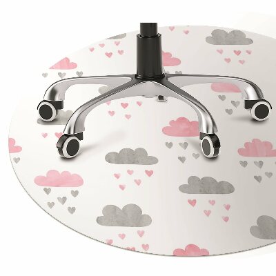 Desk chair floor protector Minimalist clouds