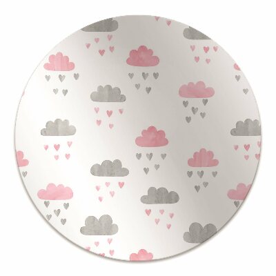 Desk chair floor protector Minimalist clouds